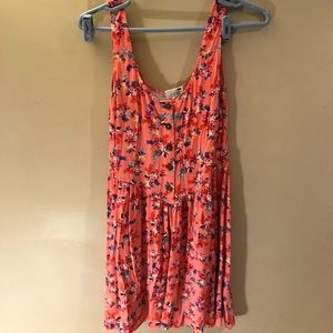 Pacsun Salmon Floral Dress